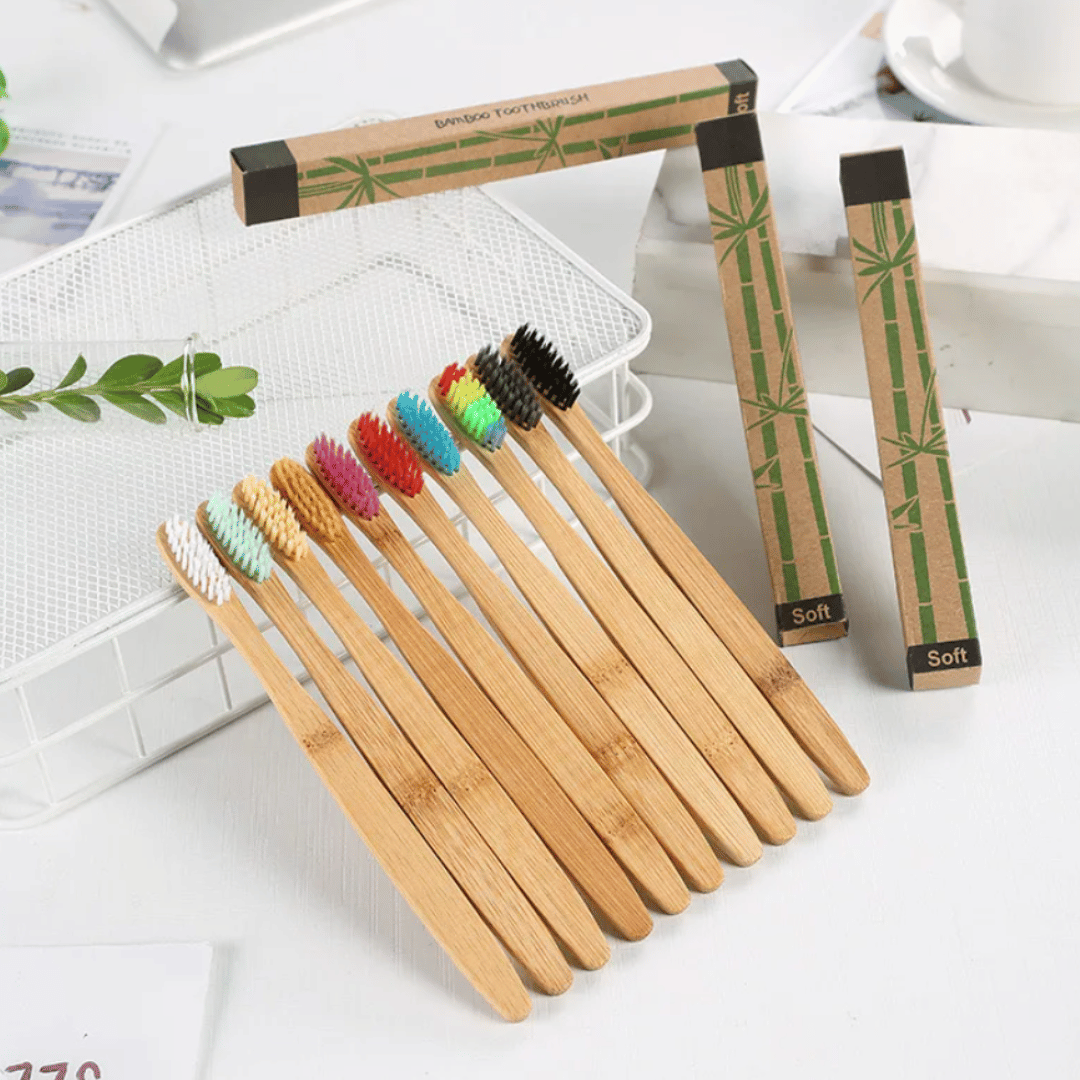 Coloured Eco-Friendly Bamboo Toothbrush