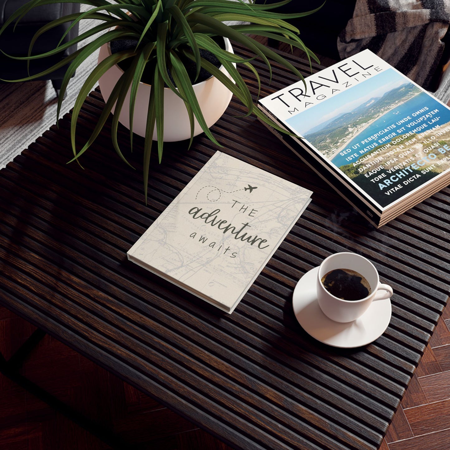 Adventure Awaits Hard Backed Journal - Travel Notebook