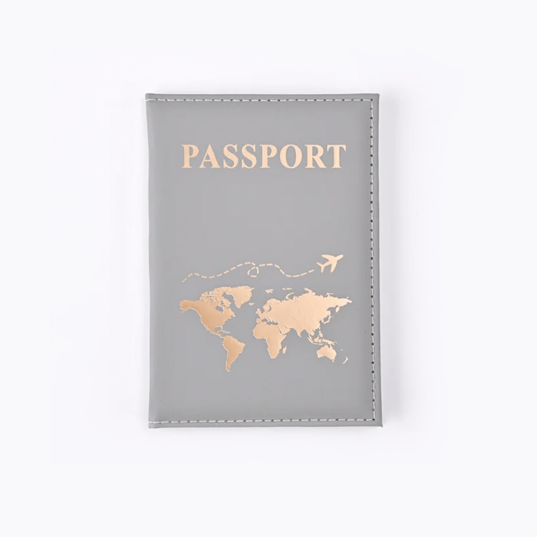 Grey Passport Cover Holder