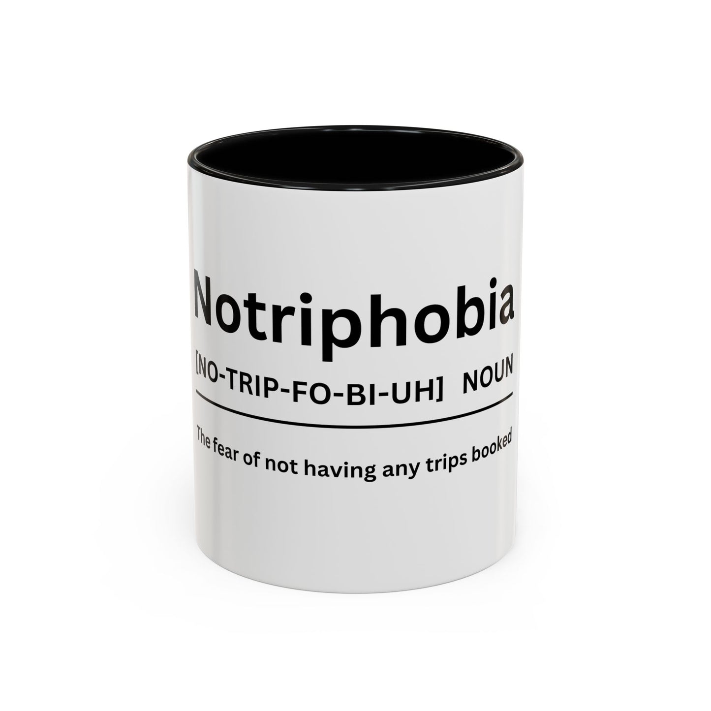 Notripophobia Accent Coffee Mug - Perfect Gift for Travel Lovers