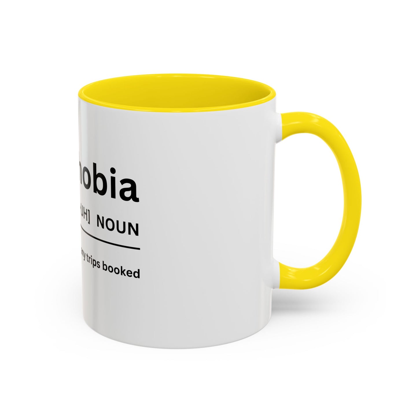 Notripophobia Accent Coffee Mug - Perfect Gift for Travel Lovers
